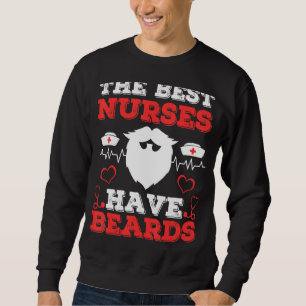 Manar Funny Male Nurse Quote de bästa sjukskötersk Lång Ärmad Tröja