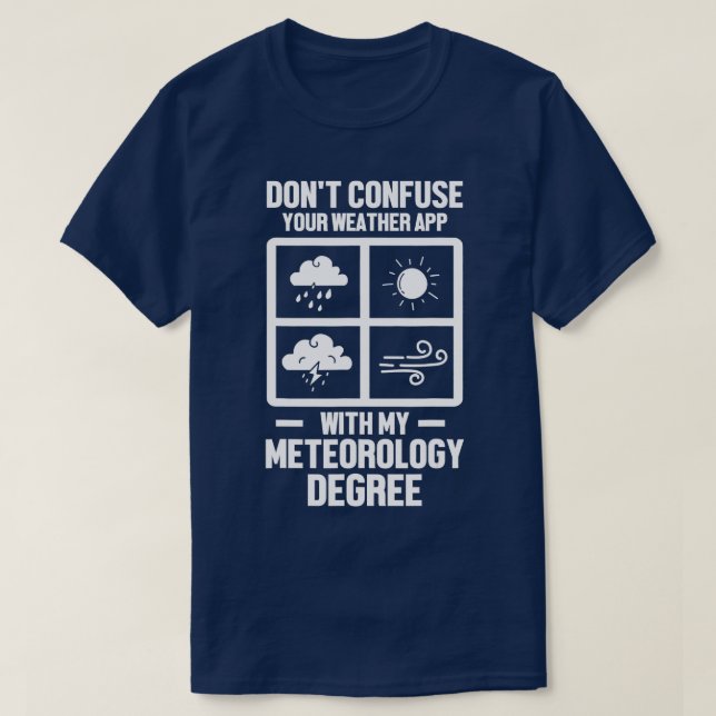 Manar Funny Meteorolog My Meteorology Degree Wea T Shirt (Design framsida)