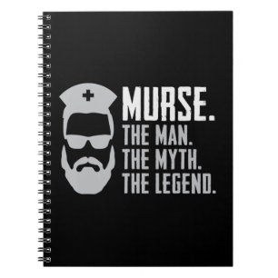 Manar Funny Murse Male Nurse Shirt RN LPN CNA Kärl Anteckningsbok