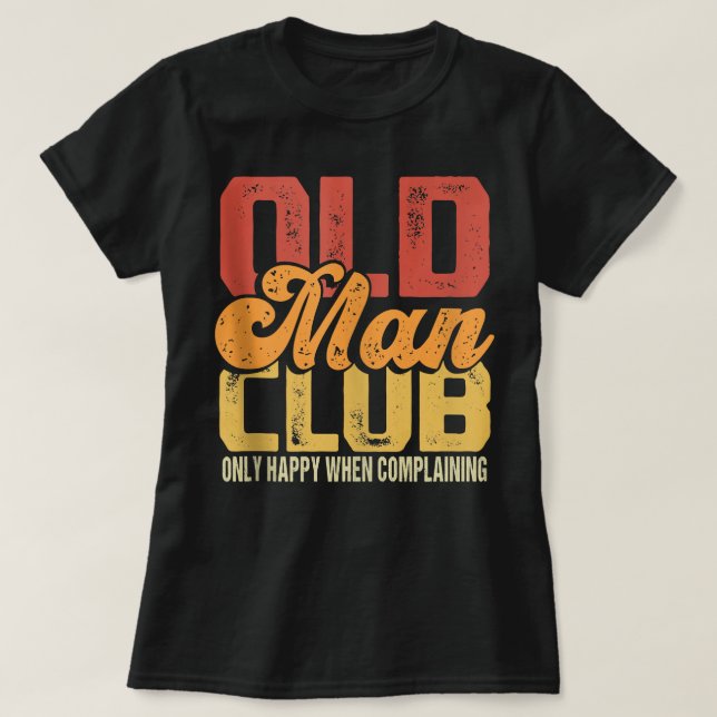Manar Funny Old Man Klubb    JokeMens Senior Citiz T Shirt (Design framsida)