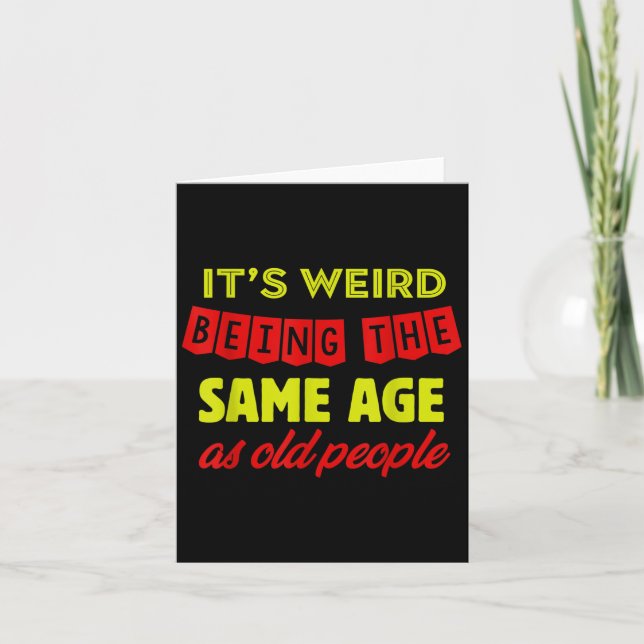 Manar Funny Old People Clic Äldre gag Age Citizen Kort (Framsida)