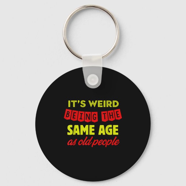Manar Funny Old People Clic Äldre gag Age Citizen Nyckelring (Framsida)