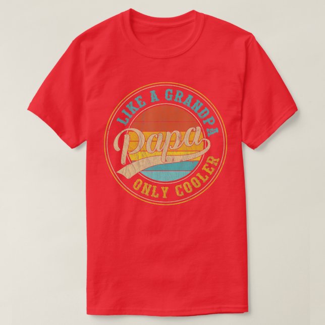 Manar Funny pappa-definitionsretro Pappa som en mo T Shirt (Design framsida)