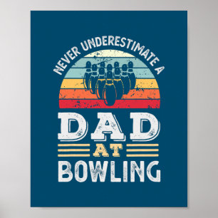 Manar Funny Pappa vid Bowling Fars dag Manar Poster