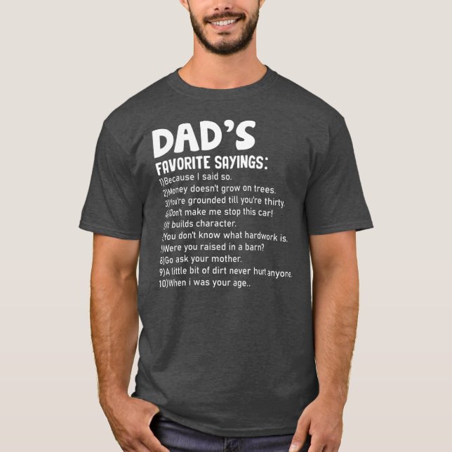 Manar Funny PappaFavorite Ord Fars dag T Shirt (Framsida)