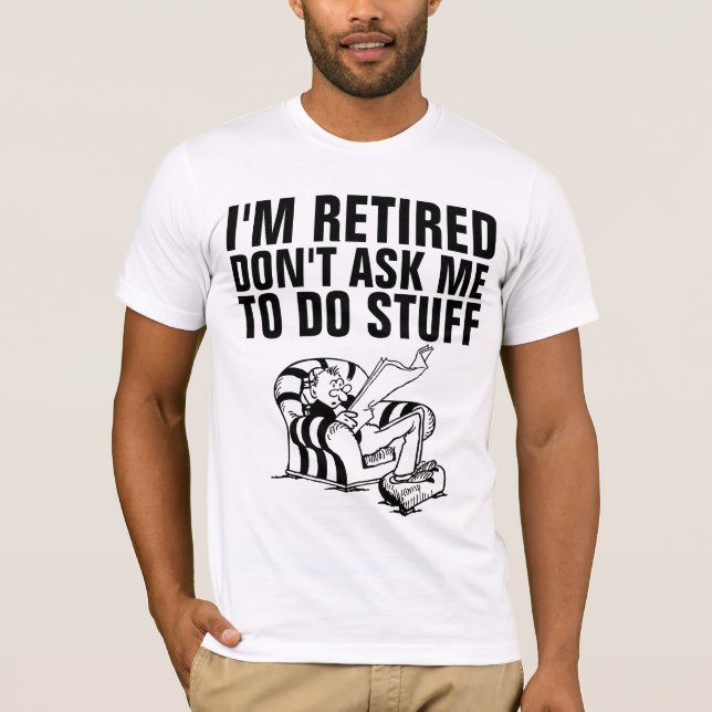 MANAR FUNNY PENSION RETIRED T-SHIRTS (Framsida)
