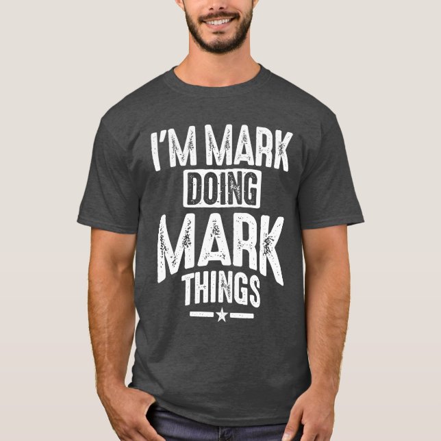 Manar Funny Personlig Namn Mark T Shirt (Framsida)