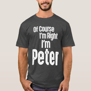 Manar Funny Personlig Namn Peter T Shirt