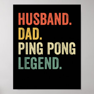 Manar Funny Ping Pong Make Pappa Bord Tennis Lege Poster