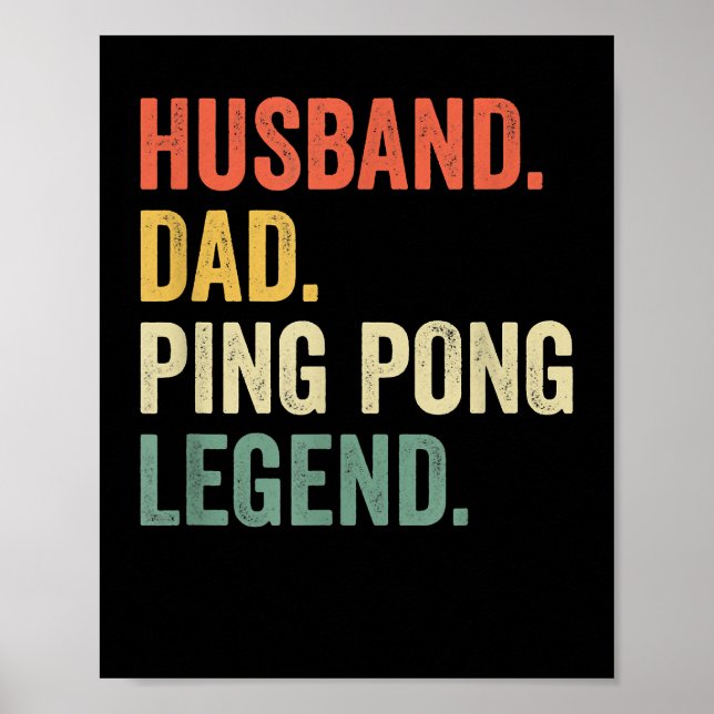 Manar Funny Ping Pong Make Pappa Bord Tennis Lege Poster (Framsidan)