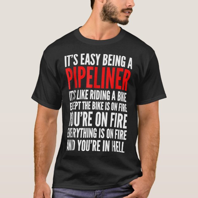 Manar Funny Pipeliner Shirt Pipelining Welder Fath T (Framsida)