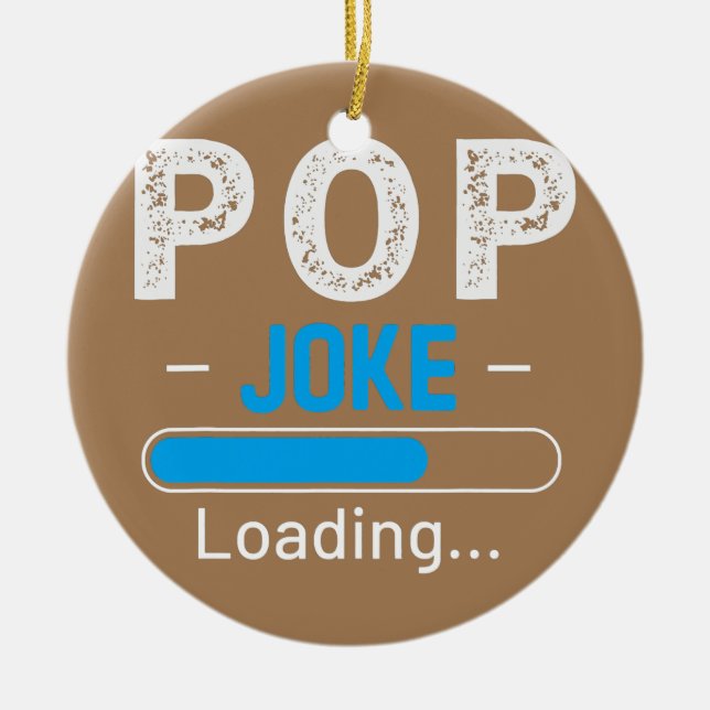 Manar Funny POP Joke Loading Fars dag Julgransprydnad Keramik (Framsidan)