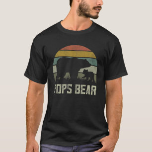 Manar Funny Pops Bear S, Unge Kid Fars dag Grandp T Shirt