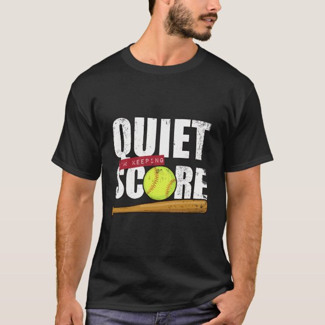 Manar Funny Softball Scorekeeper Coola Gift Pappa  T Shirt (Framsida)