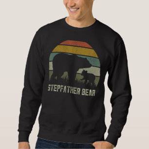 Manar Funny Stepfather Bear Unge Kid Fars dag Bo Lång Ärmad Tröja