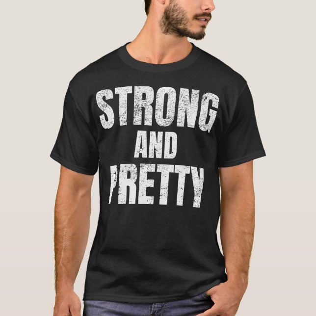 Manar Funny Strong och Söt Strongman Fitness Gym T Shirt (Framsida)