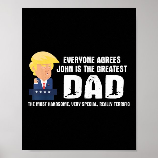 Manar Funny Trump som säger Underbarare citat Papp Poster (Framsidan)