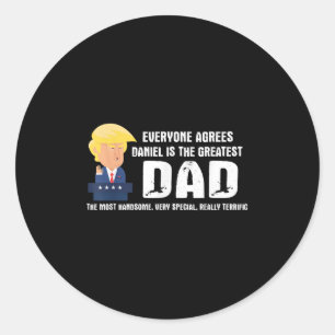 Manar Funny Trump som säger Underbarare Pappa-cita Runt Klistermärke