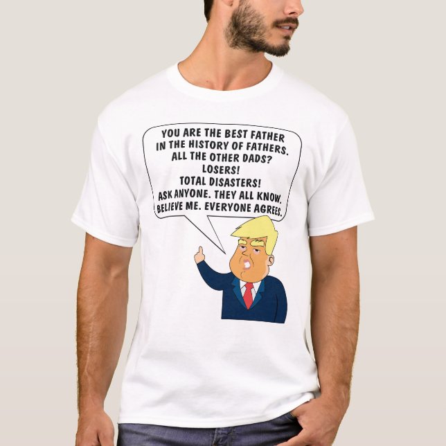 Manar Funny Underbar Pappa Donald Say Trump Pappor T Shirt (Framsida)