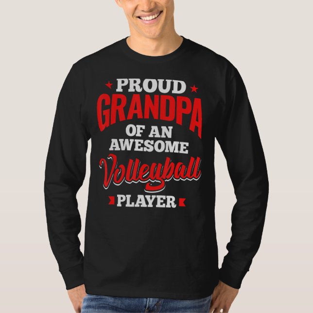Manar Funny Volleyball Älskare Graphic Grandpas an T Shirt (Framsida)