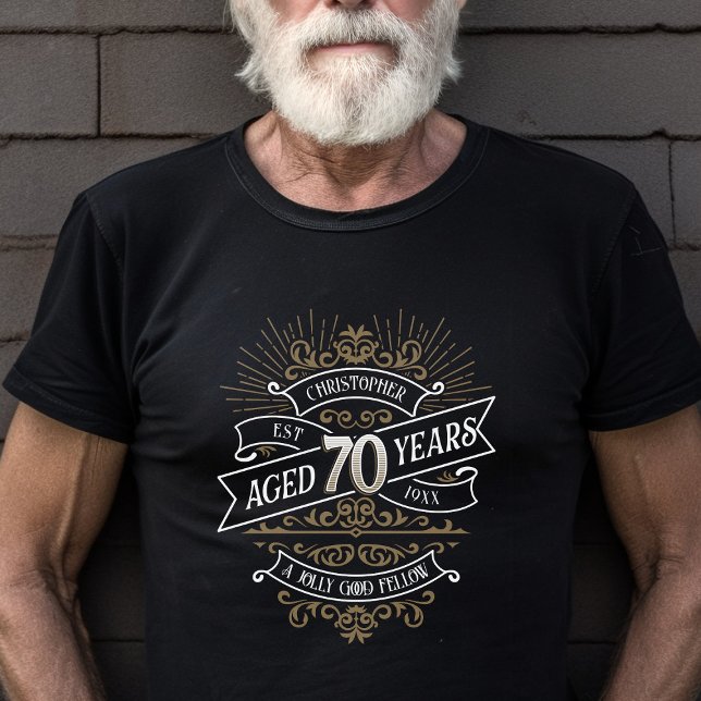 Manar Funny Whiskey 70:e födelsedagen T Shirt (Skapare uppladdad)