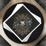 Manar Funny Whiskey 75:e Birthday Pappersservett<br><div class="desc">Fira de stora 7-5 med stil och humor med den här vintagen whiskyinspirerade födelsedagsdesignen. Den svarta, guld och vita typografin är ornat och elegant, ge en klassisk vintage. Perfekt för en man (eller kvinna!) i ditt liv som kärlekar sin soffa, sprit, bourbon och andra spritdrycker. Innehåller en vintage av anpassade...</div>