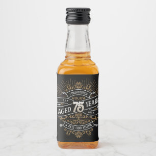 Manar Funny Whiskey 75:e Birthday Spritflaskor Etikett