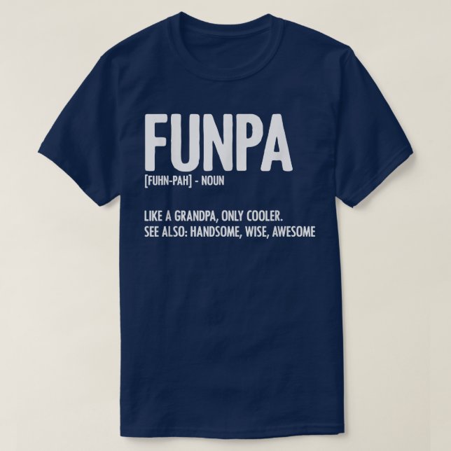Manar Funpa Definition Fars dag för Funny Grand T Shirt (Design framsida)
