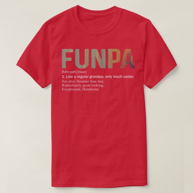 Manar Funpa Definition Tee som en vanlig morfar O (Design framsida)