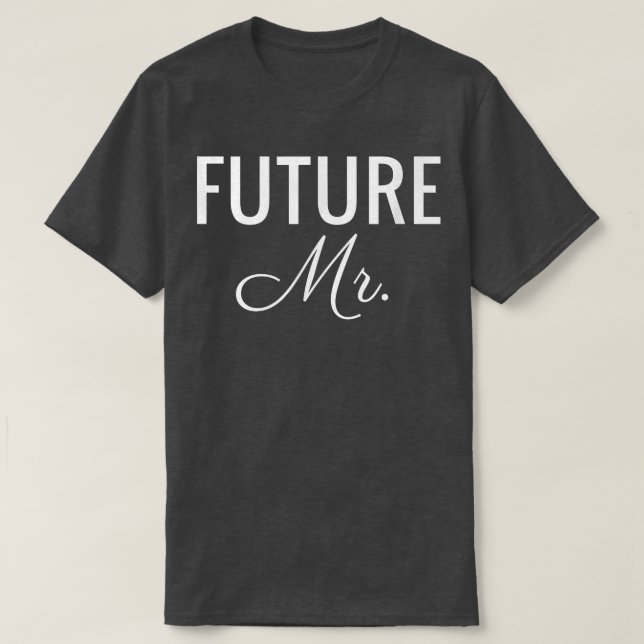 Manar Future Mr. , White Font, Bröllop & Möhippa T Shirt (Design framsida)