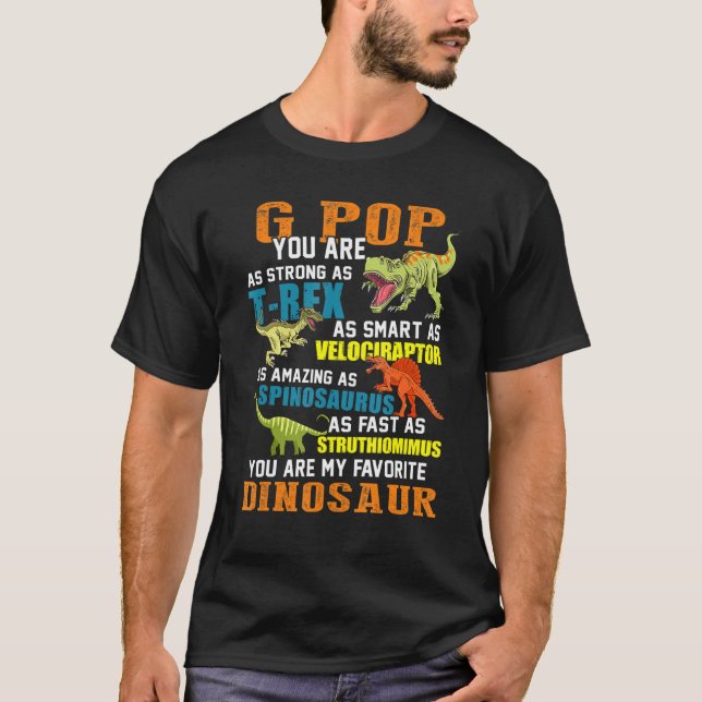 Manar G Popsaurus t Rex dosinosaur g Pop Saurus Fa T Shirt (Framsida)