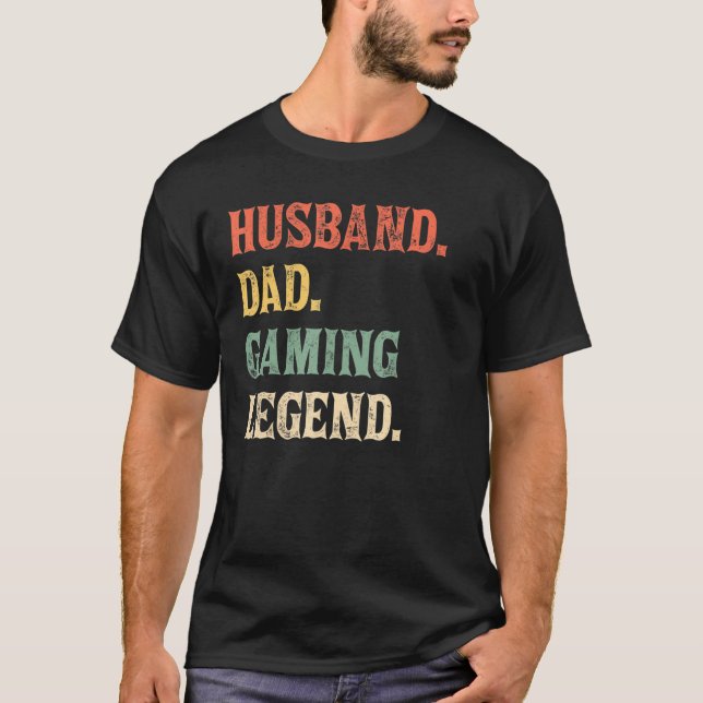 Manar Gamer Pappa Make Pappa-videospelsbeskrivning T Shirt (Framsida)