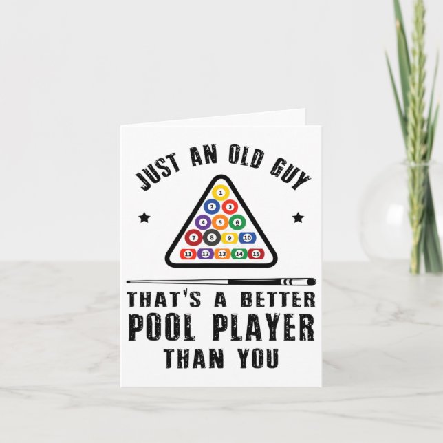 Manar Gamla Guy Bassäng-spelarpresenter för äldre  Kort (Framsida)