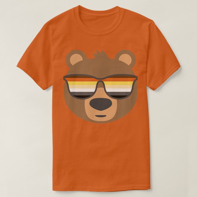 Manar Gay Bear Bear Bear Pride LGBTQ Flagga Sungla T Shirt (Design framsida)