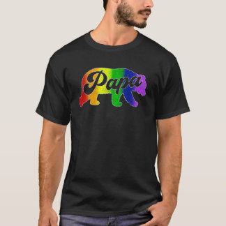 Manar Gay Pappa HBT-Pridet Rainbow Pappa Bear Far  T Shirt