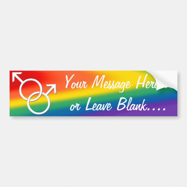 Manar Gay pride Bumper Sticker Rainbow Kärlek Gift Bildekal (Framsidan)