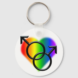 Manar Gay pride Keychain Rainbow Kärlek Gift Nyckelring