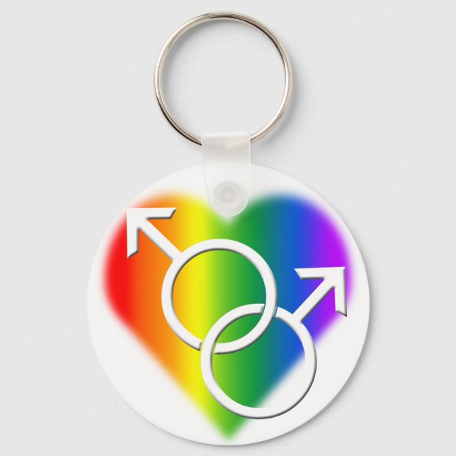 Manar Gay pride Keychain Rainbow Kärlek Keychain Nyckelring (Framsida)