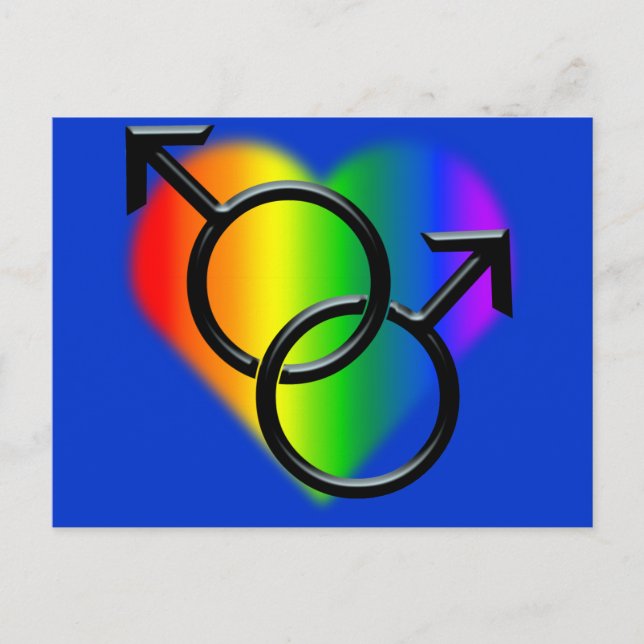 Manar Gay pride Postkort Rainbow Kärlek kort (Framsida)