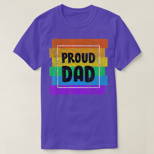 Manar Gay pride Proud Pappa Far-partner, HGBTQ T Shirt (Design framsida)