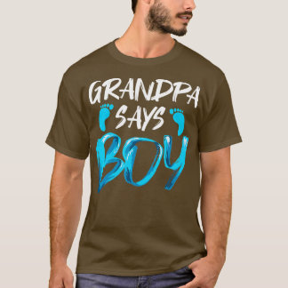 Manar Gender Reveal Grandpa Says Boy Future Grandf T Shirt