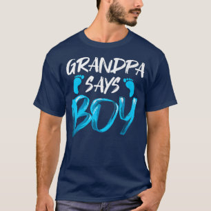 Manar Gender Reveal Grandpa Says Boy Future T Shirt