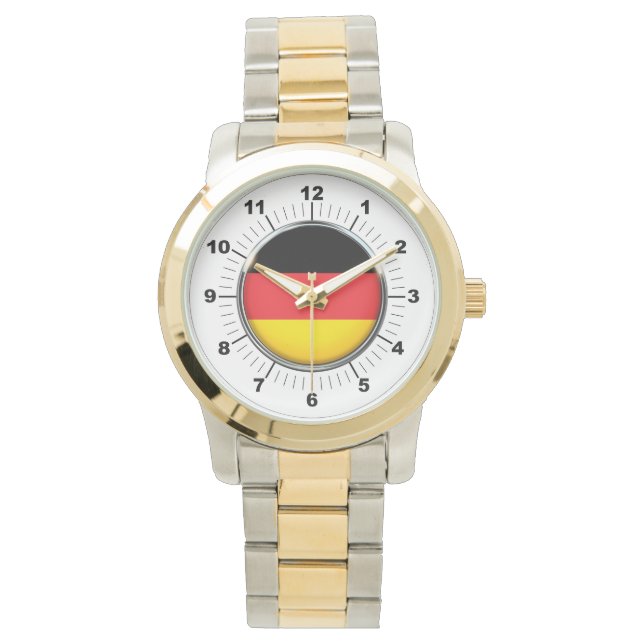 Manar German Flagga Oversized Two-Tone Watch Armbandsur (Framsida)