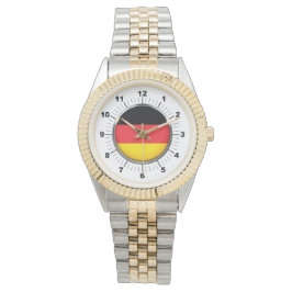 Manar German Flagga Two-Tone Bracelet Watch Armbandsur