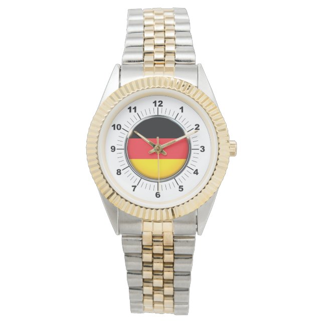 Manar German Flagga Two-Tone Bracelet Watch Armbandsur (Framsida)