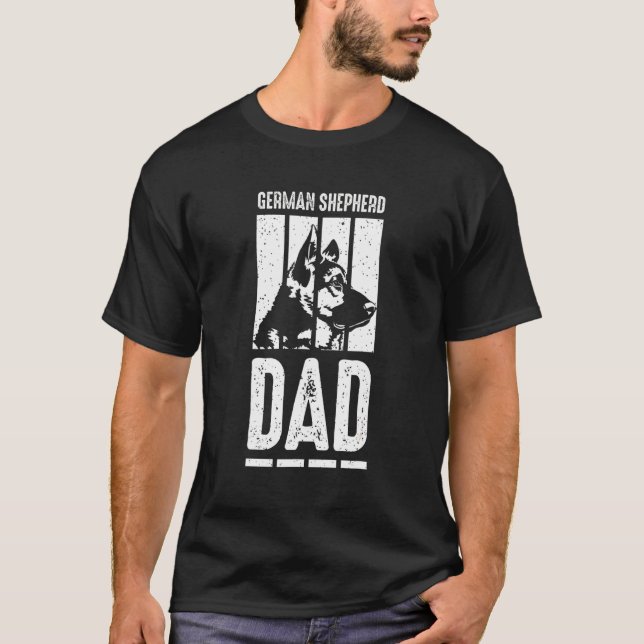 Manar German Shepherd Pappa 3 T Shirt (Framsida)