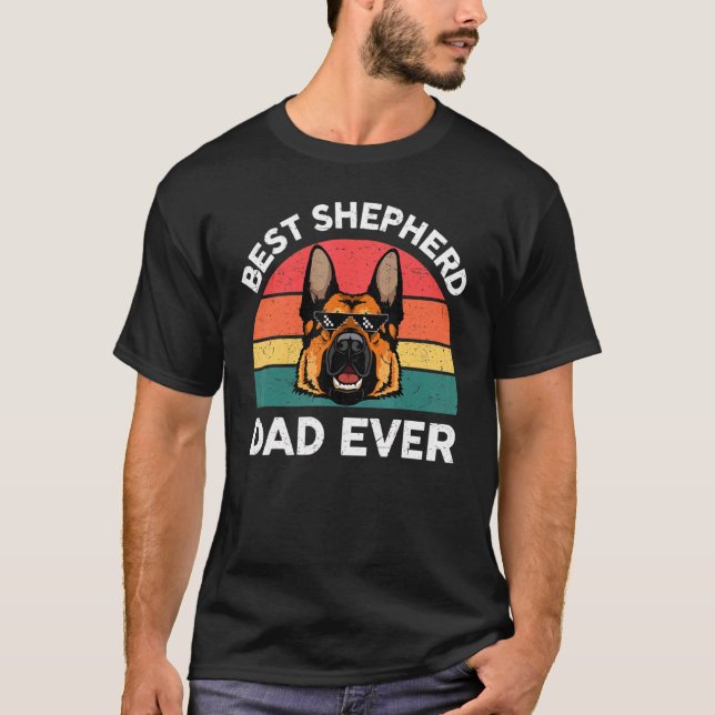 Manar German Shepherd Pappa Best German Shepherd P T Shirt (Framsida)