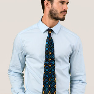 Manar Gift Mönster Blue Neck Tie Snyggt Slips