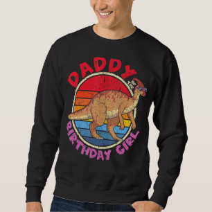 Manar Girl Birthday I pappa I Parasaurolophus I Fa Lång Ärmad Tröja