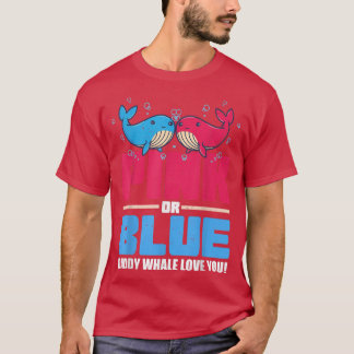 Manar Girl eller Boy Gender Reveal Whale Pun Rosa T Shirt